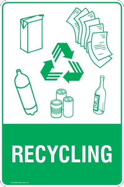 Recycling Safety Signs Stickers Safety Signage Bsc Safety Signs