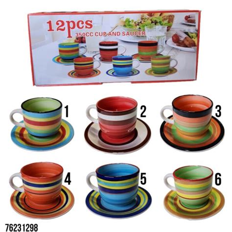 JUEGO DE TAZAS CON PLATOS 12 PZS 76231298 Derek