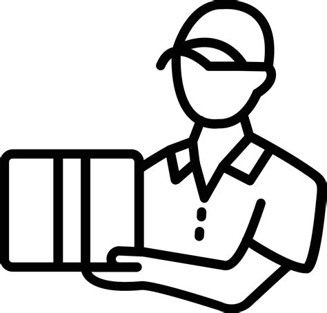 Courier Vector Line Icon 8898209 Vector Art at Vecteezy