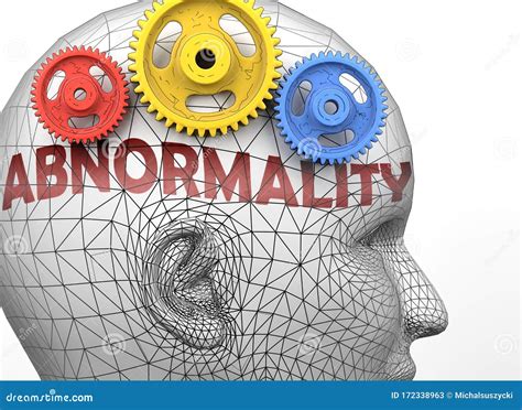 Abnormality And Human Mind Pictured As Word Abnormality Inside A Head