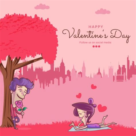 Valentines Day Card Royalty Free Vector Image Vectorstock