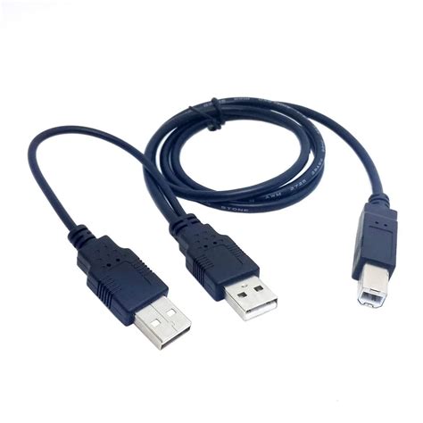 Dual Usb Male To Standard B Male Y Cable Cm For Printer Scanner