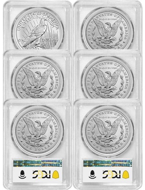 2021 Morgan Peace Dollar Advanced Release Pcgs Ms70 6 Pc Complete Set 100th Anniversary Lcr Coin