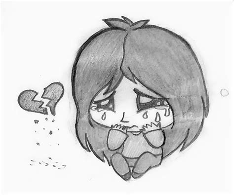 Грустные рисунки для срисовки легкие 24 фото