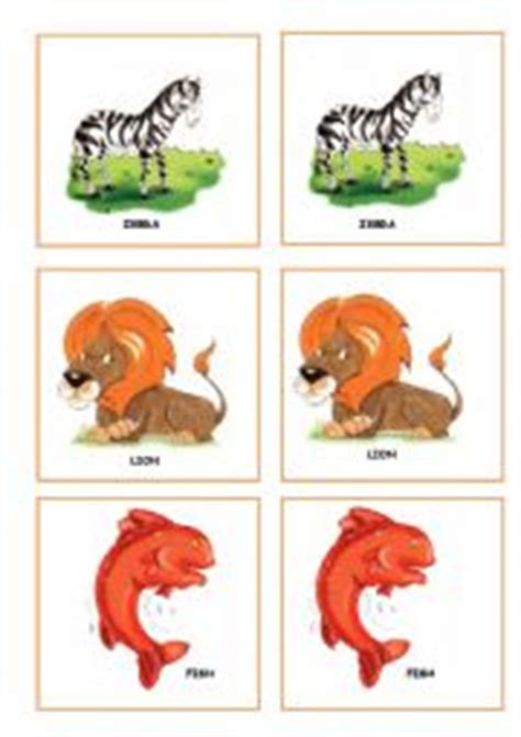 ZOO ANIMALS MEMORY GAME PART 1 - ESL worksheet by mary81