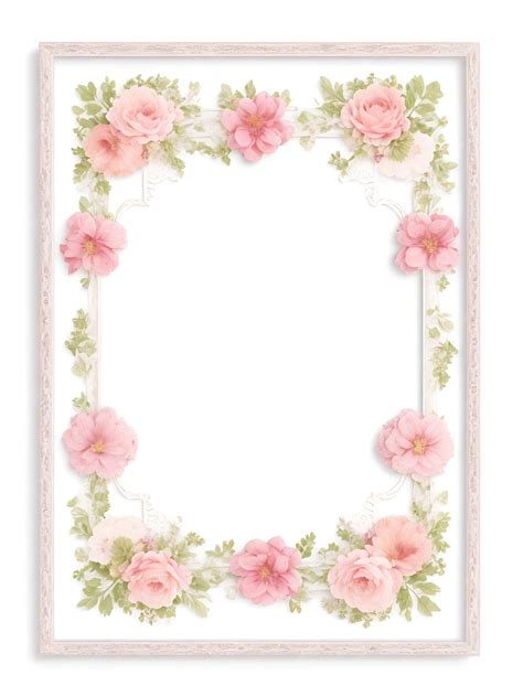 Premium AI Image | Free flower Border frame with watercolor Flower