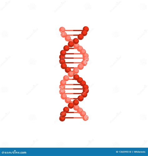 Dna Molecule Sign Genetic Elements And Icons Collection Strand Vector