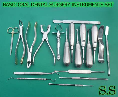 19 PCS BASIC ORAL DENTAL SURGERY SURGICAL INSTRUMENTS SET KIT