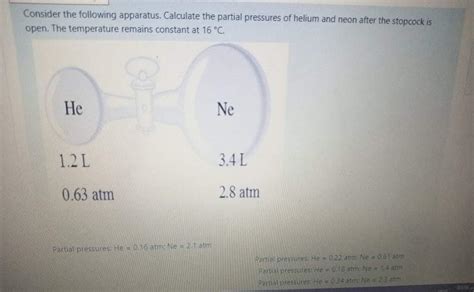 Solved Consider The Following Apparatus Calculate The