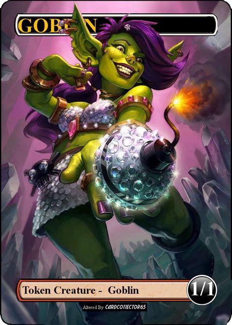 Goblin Token Mtg Altered Borderless Fantasy Character Design