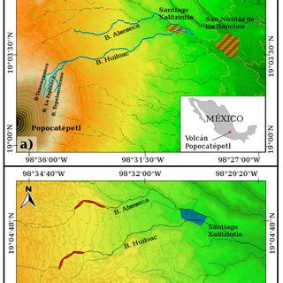 A Localizaci N Del Volc N Popocat Petl Y La Poblaci N De Santiago