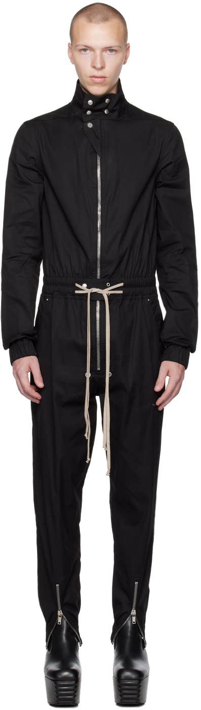 Black Bauhaus Jumpsuit By Rick Owens On Sale