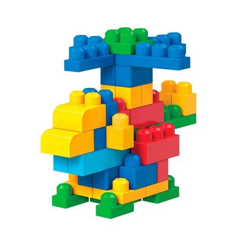 FISHER PRICE Mega Bloks Klocki w Torbie 80 Elementów NIEBIESKA DCH63