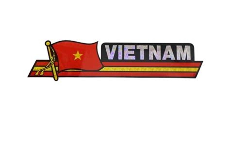 Vietnam Bumper Sticker / Vietnam Flag Sticker / 3 X 11 3/4 Vietnam ...