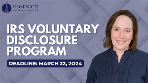 Irs Voluntary Disclosure Program Deadline 32224 Youtube