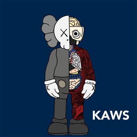 Kaws Face Drawing