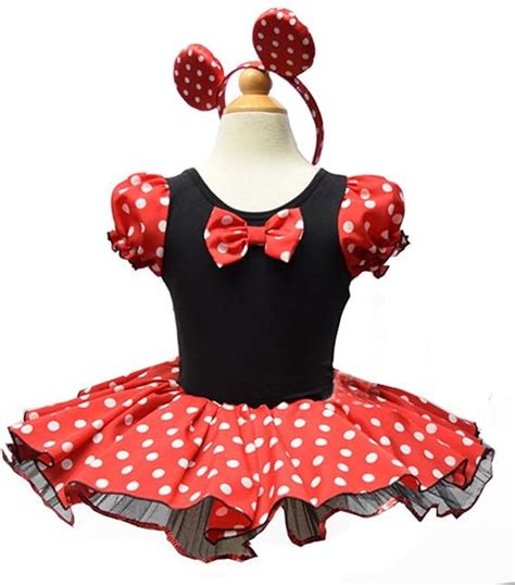 Coswe Girls Disney Minnie Mouse Costume With Headband Halloween Tutu