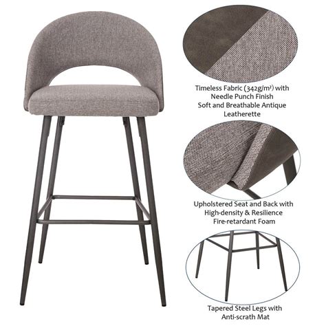 Stylish And Elegant Grey Bar Stool Set