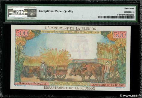 10 NF sur 500 Francs Pointe à Pitre ÎLE DE LA RÉUNION 1971 P 54b b97