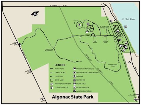 Algonac State Park Map