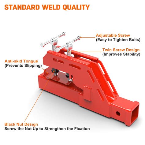 Snapklik New Upgraded Red Clamp On Trailer Hitch Clamp On