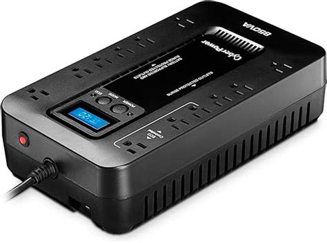 Cyberpower Ec850lcd Ecologic Battery Backup And Surge Protector Ups System 850va 510w 12 Outlets