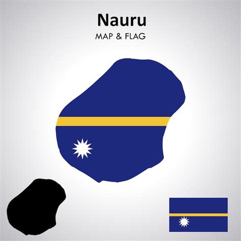 Bandera De Nauru Y Archivo De Vector De Bandera De Mapa De Dise O De