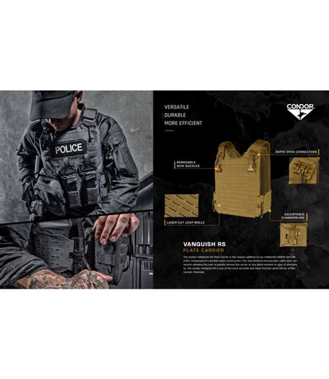 Condor Vanquish RS Plate Carrier Coyote Brown US Airsoft Inc