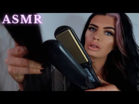 ASMR Brushing Straightening Your Frizzy Hair In Class Personal