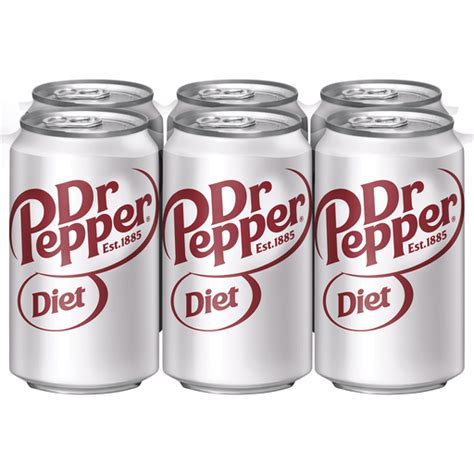 Diet Dr Pepper, 12 fl oz cans, 6 pack | Diet | Carlie C's