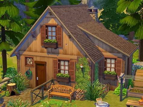 Sims 4 Wood Cabin Cc