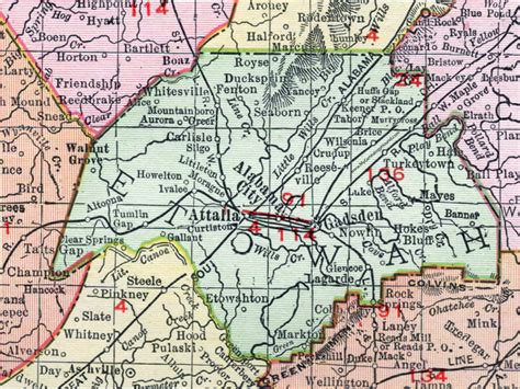 Map Of Etowah County Alabama Map Of West