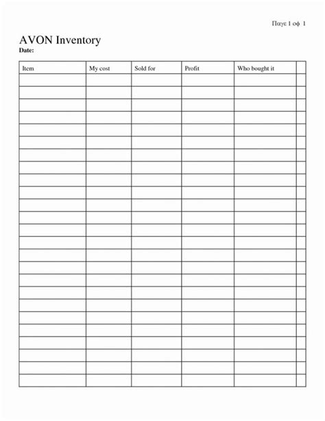 Stocktake Template Spreadsheet Free intended for Printable Inventory ...