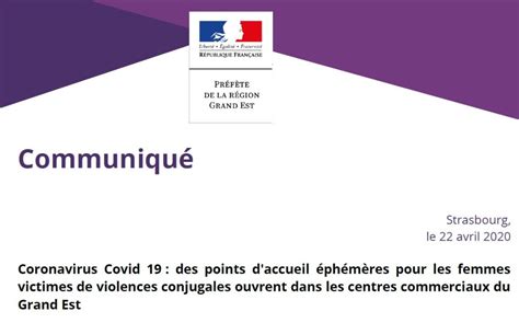 Coronavirus Covid 19 des points d accueil éphémères pour les femmes