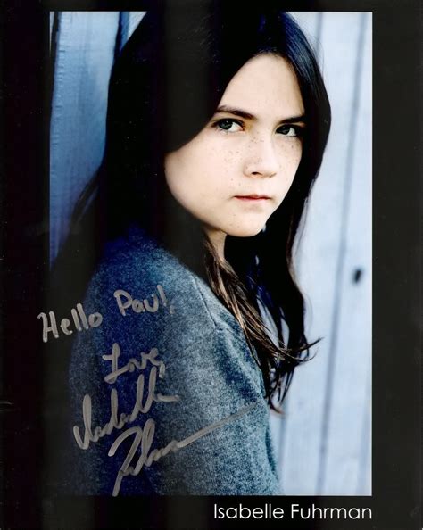 Isabelle Fuhrman Autographs Best Actress Adventure Film American