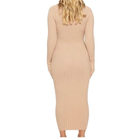 Naked Wardrobe Ribbed Maxi Dress Gem