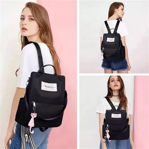 Mochila Bolsa Antifurto Imperme Vel Feminina Brinde Chaveiro