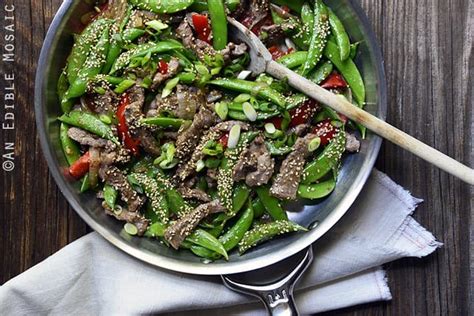 30 Minute Sesame Beef And Snap Pea Stir Fry Skillet Supper {and Well Fed Weeknights Cookbook