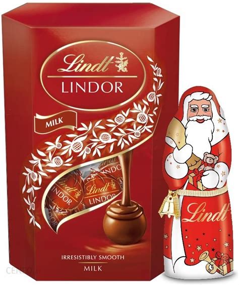 Lindt Zestaw Na Święta Mikołaj Czekoladowy 125g Praliny Mleczne Lindor