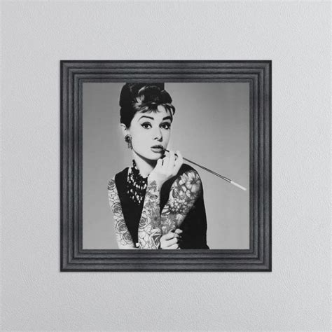 Audrey Hepburn With Tattoos Framed Wall Art Lovemamaison