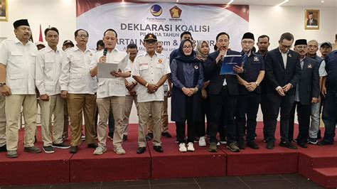 Koalisi Maju Bersama Dideklarasikan Nasdem Dan Gerindra Kota Cirebon