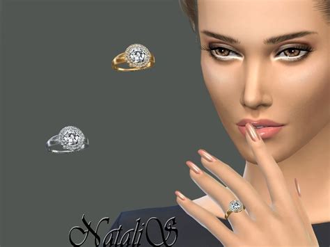 NataliS Double Halo Daimond Ring Sims 4 Sims Sims 4 Piercings