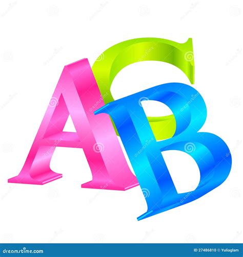 Colorful ABC stock vector. Image of letter, blue, dimensional - 27486810