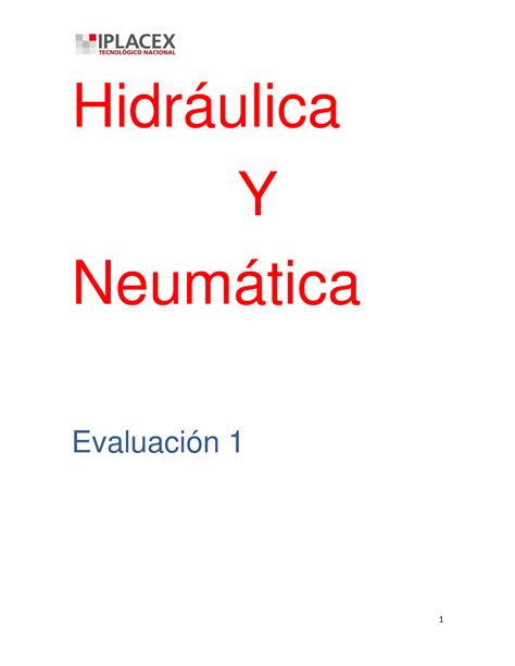 Hidraulica Y Neumatica Copia Hidr Ulica Y Neum Tica Evaluaci N