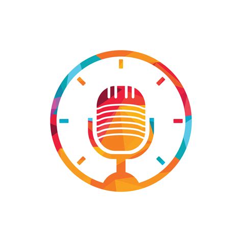 Podcast time vector logo design template. 10949283 Vector Art at Vecteezy