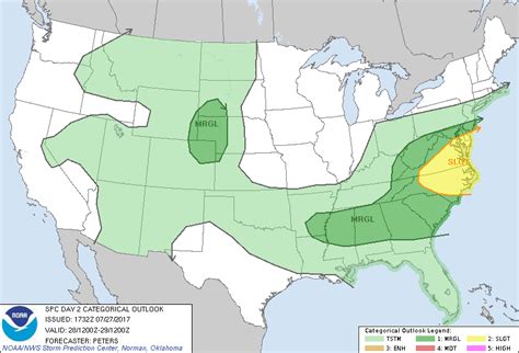 Storm Prediction Center Jul 27 2017 1730 UTC Day 2 Convective Outlook