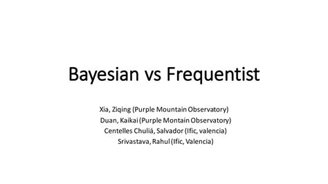 Bayesian vs Frequentist | Study notes Statistical Physics | Docsity