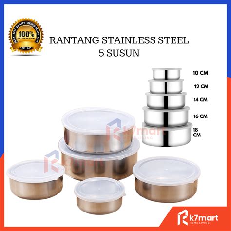 Jual K Mart Rantang Fresh Box Susun Stainless Steel Cm Cm Cm