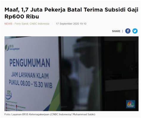 CEK FAKTA 15 Juta Pekerja Terancam Batal Terima Subsidi Gaji Rp 600 Ribu