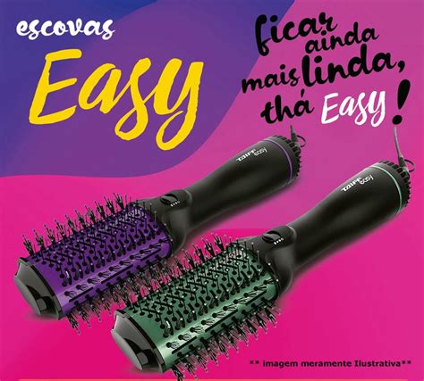 Escova Secadora Taiff Oval Easy W Temperaturas Preto Verde